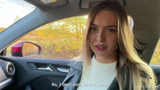 Соблазнительная незнакомка и горячий разврат в машине